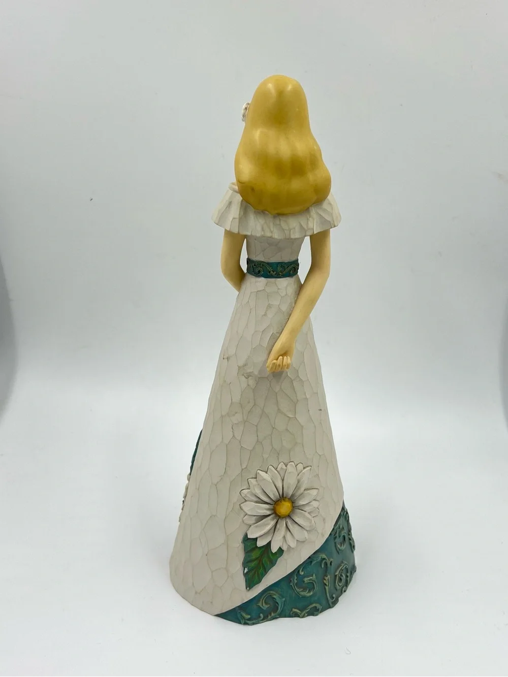 Figurine Decor - White & Teal 'Family' Floral Girl Statue